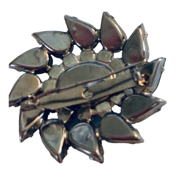 Vintage Sparkly Blue Rhinestones Brooch - Picture 2 of 6